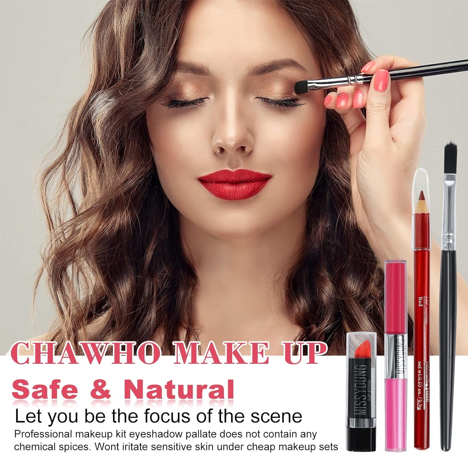All-In-One Makeup Gift Set Travel Makeup Kit Women Full Kit Starter Makeup Set Blushes Lipstick Concealer Lipgloss Powder Eyeshadow Palette Cosmetic Palette for Teen Girls & Adults #10