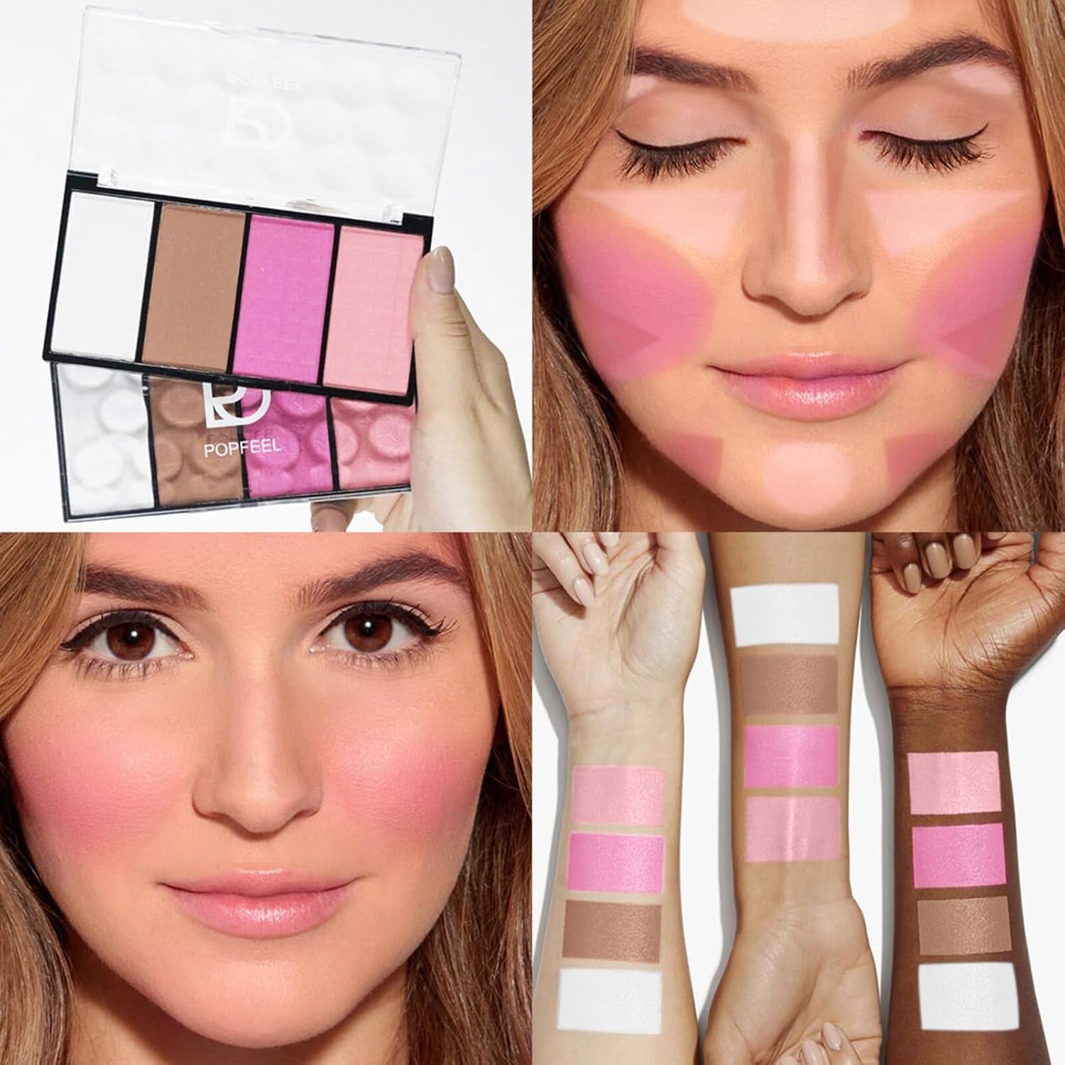 All in One Makeup Kit, Travel Makeup Kit, Complete Makeup Set with Organizer Eyeshadow Palette Foudation Concealer Lipstick Makeup Sponges Eyebrow Pencil for Girls Teenagers Beginners