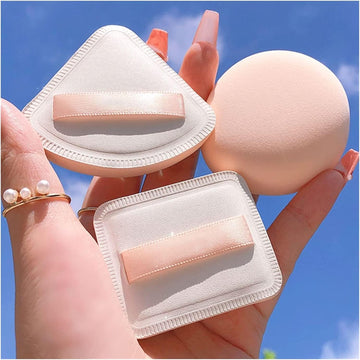Cosmetic Puff Makeup Sponge Soft Foundation Powder Sponge Puff Beauty Tools for Women Makeup Accessories Dry and Wet Air Cushion Puff Makeup Brush 3 Pieces