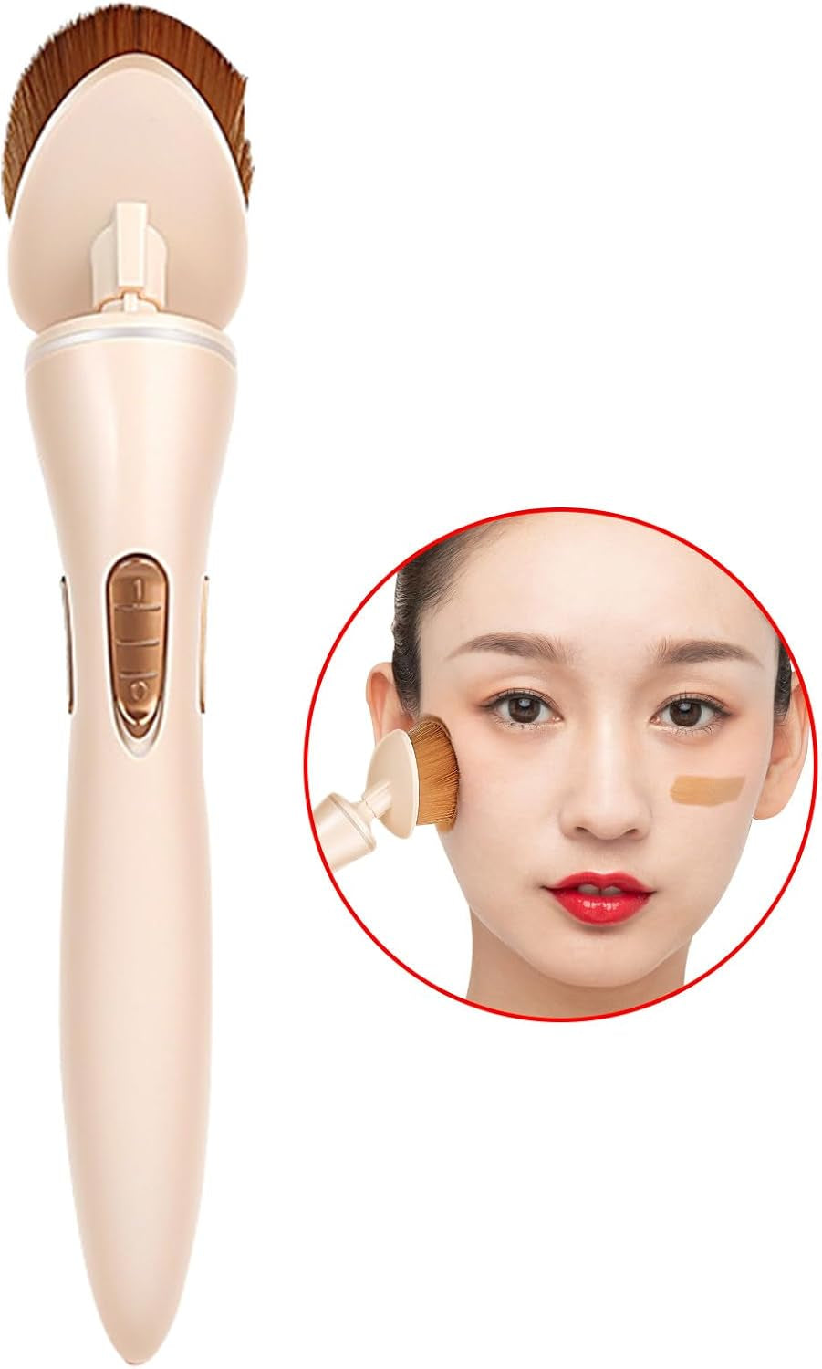 Electric Makeup Brush | 360 Degrees Rotating Portable Cosmetic Brush,Foundation Makeup Brush for Perfect Blending, Contouring, Makeup Brush
