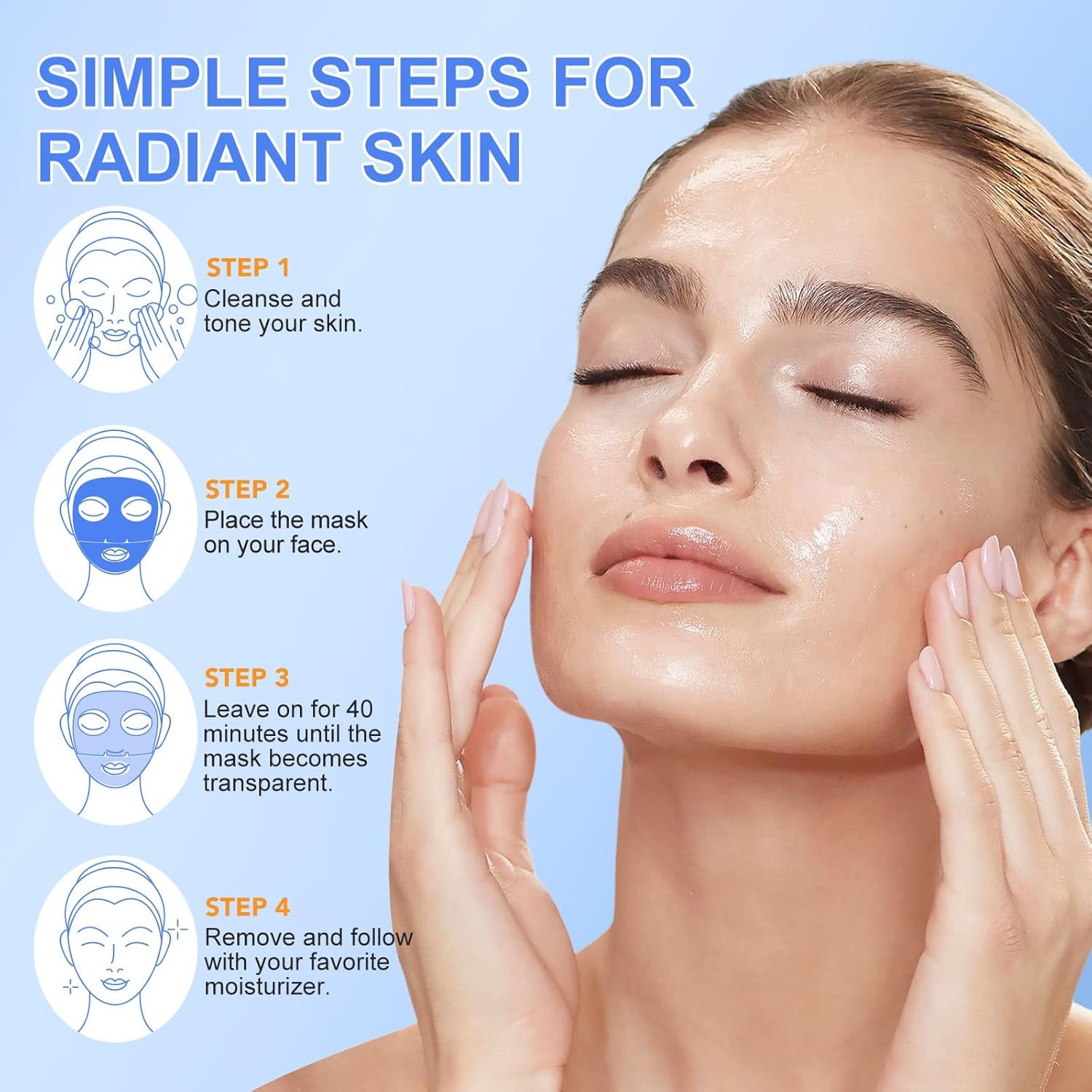 Bio Collagen Face Mask, Bio Collagen Deep Hydration Mask, Collagen Overnight Mask - Moisturize, Firm & Enhance Skin Vitality (34G X 6Ea)