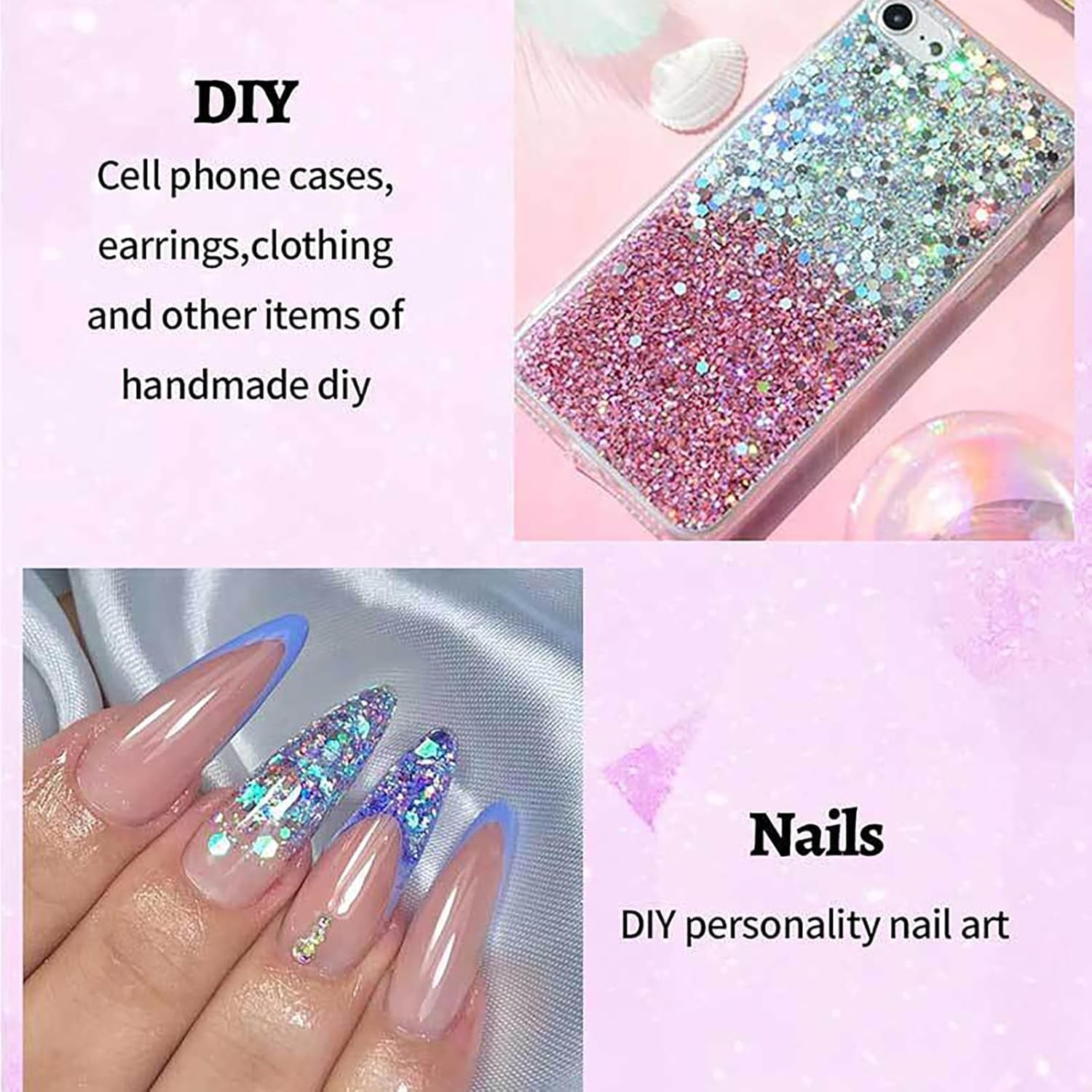 Makeup Face Body Glitter Set, Holographic Cosmetic Festival Chunky Glitter, Sparkling Body Glitter Gel for Women, Eye Shadow Sequin Cream Long Lasting Halloween Christmas Facial Makeup for Kids