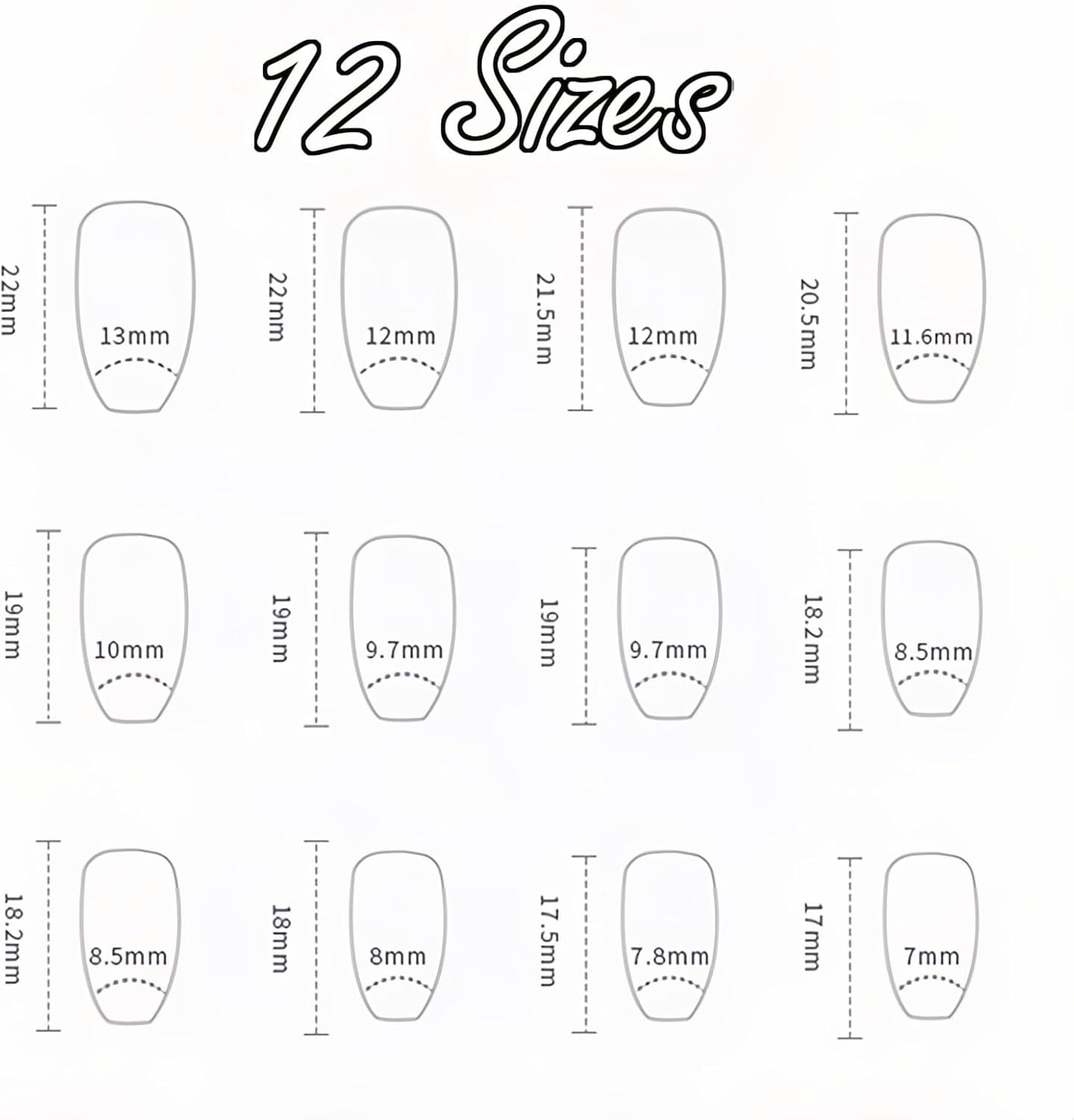 Press on Nails, 24Pcs Long Square False Nails, Reusable Colorful Stick on Nails, Full Cover Nails with Nail Tools, Fake Nails for Women Girls Nail Salon (Z168, Long)