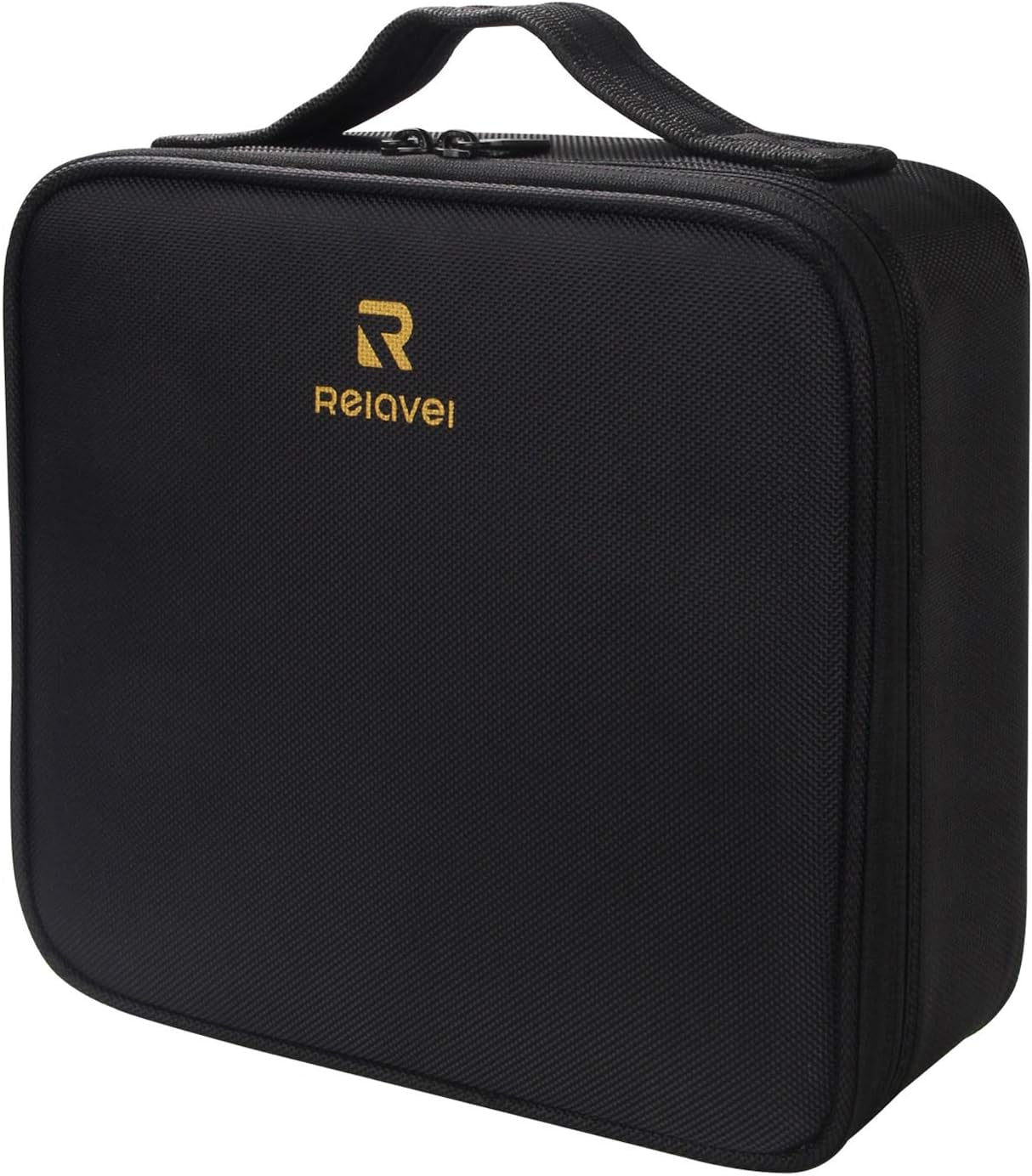 Makeup Bag, Small Makeup Bag Makeup Organisers Makeup Case Travel Makeup Bag, Professional Cosmetic Bag Artists Case Brush Holder with Brush Slots Adjustable Divider Waterproof Material