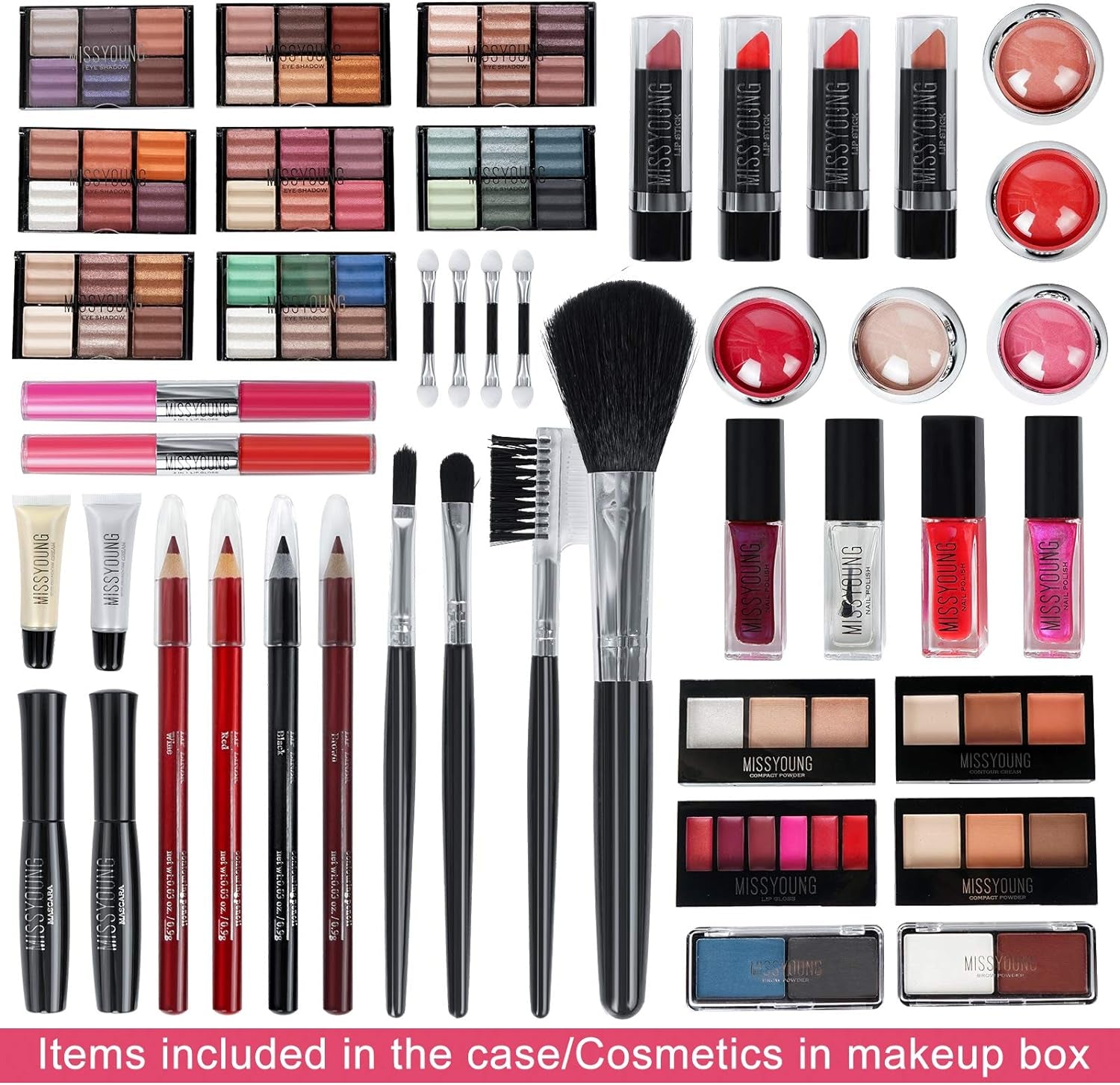 All-In-One Makeup Gift Set Travel Makeup Kit Women Full Kit Starter Makeup Set Blushes Lipstick Concealer Lipgloss Powder Eyeshadow Palette Cosmetic Palette for Teen Girls & Adults #10