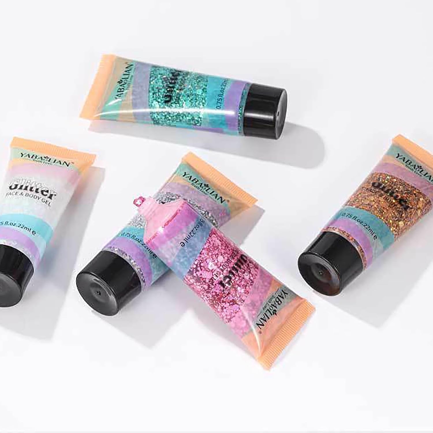 Makeup Face Body Glitter Set, Holographic Cosmetic Festival Chunky Glitter, Sparkling Body Glitter Gel for Women, Eye Shadow Sequin Cream Long Lasting Halloween Christmas Facial Makeup for Kids
