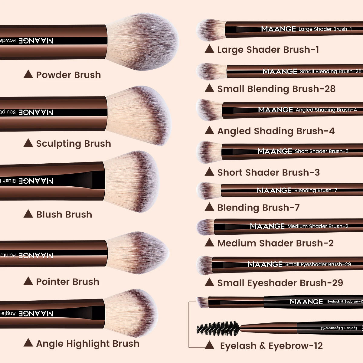 Makeup Brushes Complete Kit Soft