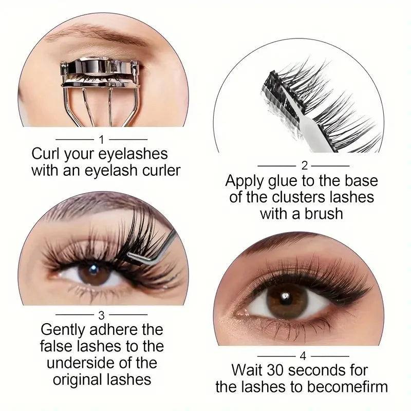 7G Long-Lasting Super Strong Styling Eyelash Glue Waterproof Natural Look Non-Irritating Quick-Drying Applicator for DIY Eyelash