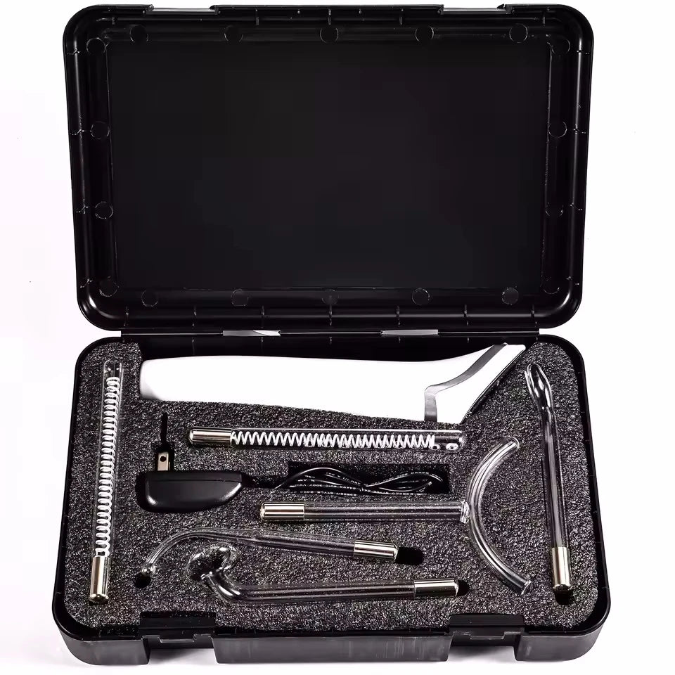 6 in 1 Touch Panel High Frequency Facial Machine For Hair Face Electrotherapy Wand Argon Treatment Acne Skin Care