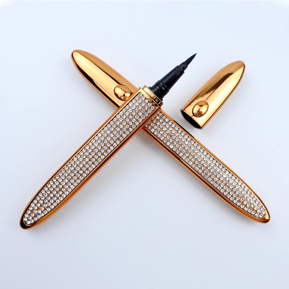 REDSIREN 2 in 1 Lash Glue & Eyeliner Waterproof Long Lasting self adhesive Glue False Eyelashes Black Liquid Eyeliner Glue Pen