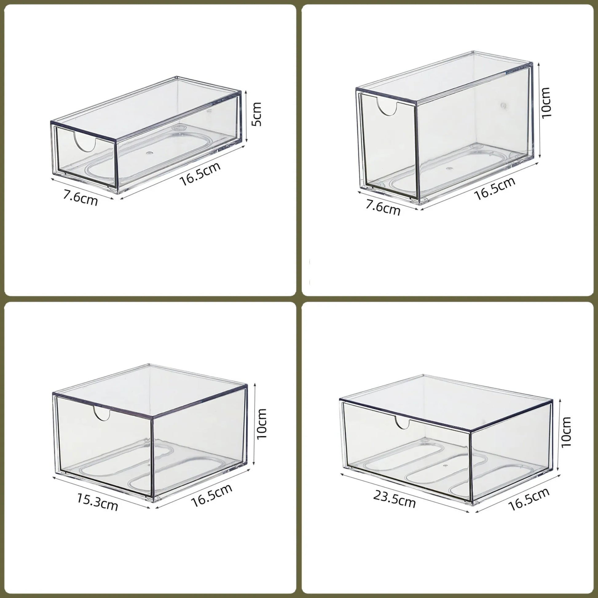 Transparent Pull-out Design Stackable Drawer
