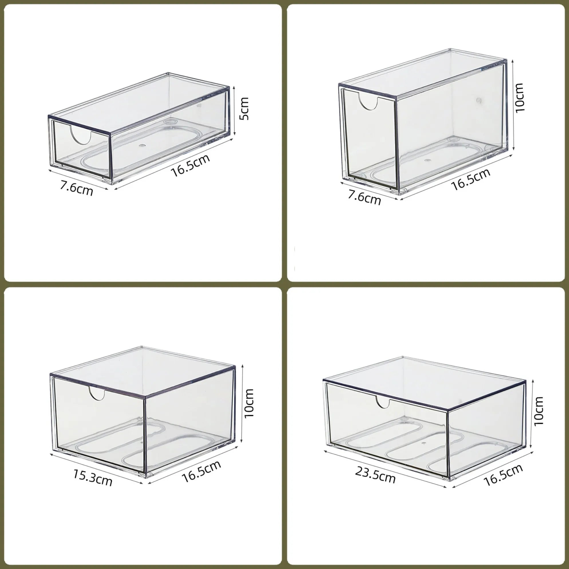 Transparent Pull-out Design Stackable Drawer