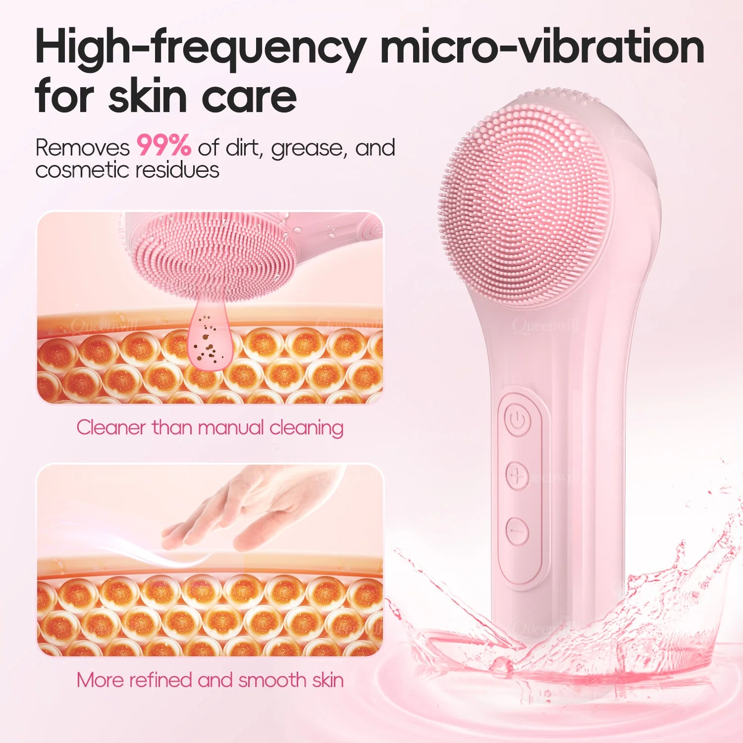 Electric Cleansing Brush Hot Compress Pores