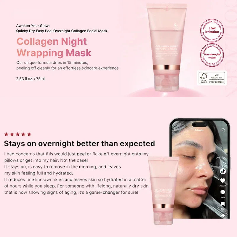 Korean Collagen Sheet Mask Elasticity Hydration