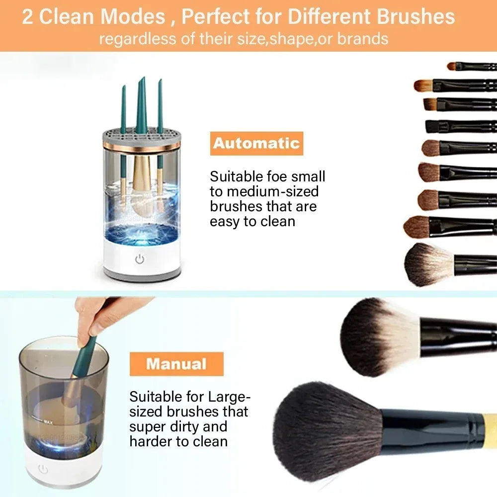 Electric Cosmetic Brush Cleaner Spinner