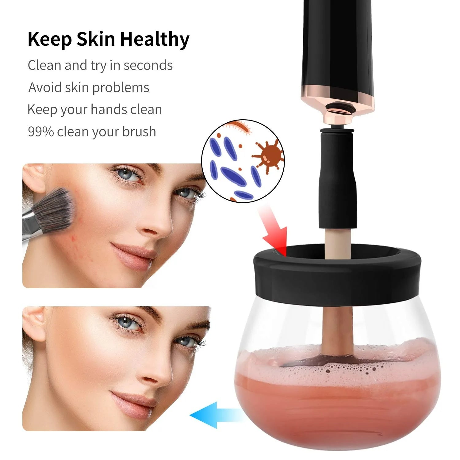 Electric Makeup Brush Cleaner Spinner