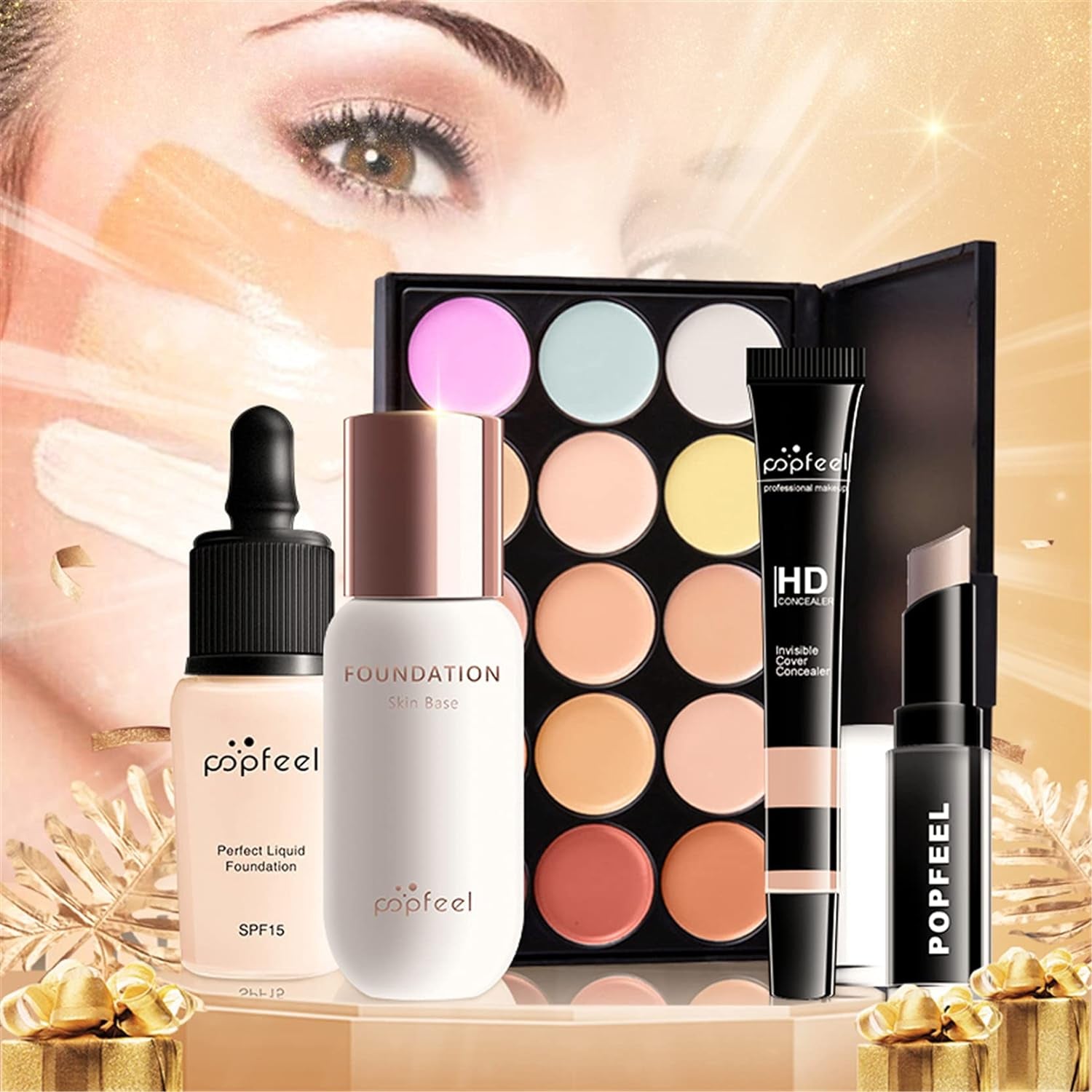 All-In-One Makeup Gift Set Travel Make up Kit Complete Starter Makeup Bundle Lipstick Concealer Lipgloss Blushes Powder Eyeshadow Palette Cosmetic Palette for Girls & Women #10