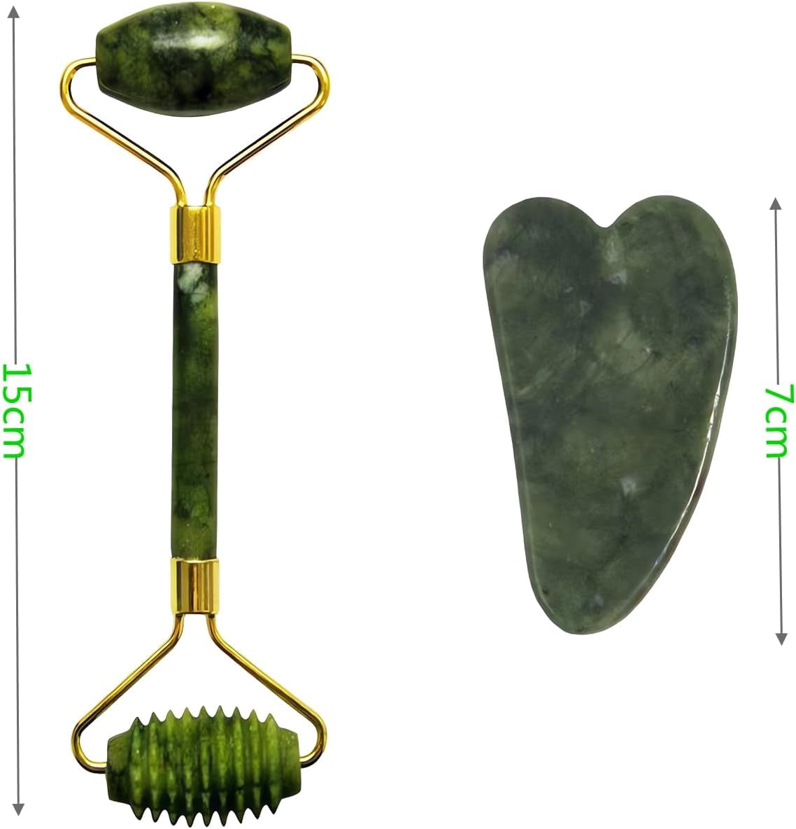 Jade Roller Gua Sha Set,Jade Roller Facial Roller,Face Roller Massager, Face Massager Roller, Skin Care Tools.
