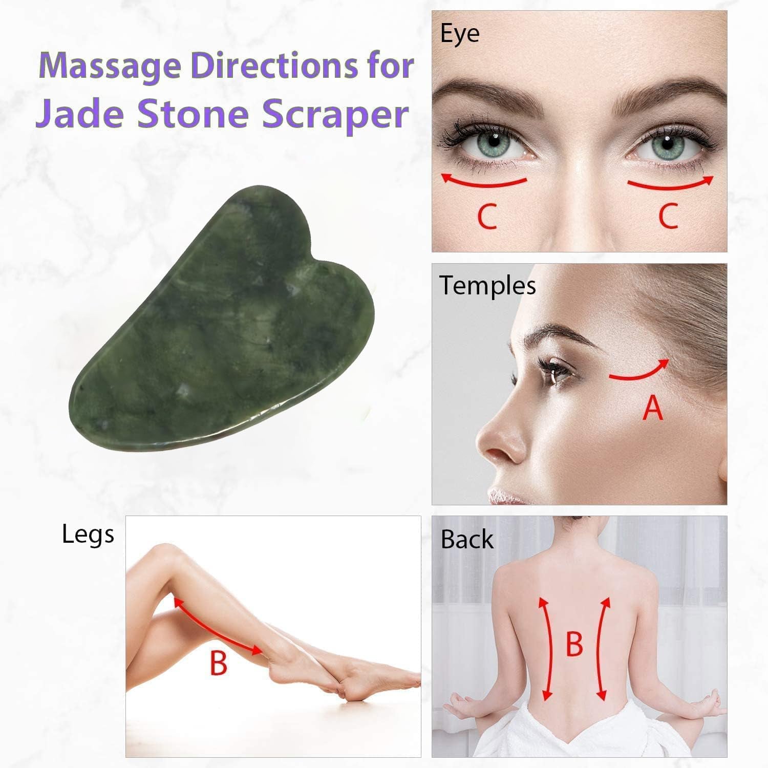 Jade Roller Gua Sha Set,Jade Roller Facial Roller,Face Roller Massager, Face Massager Roller, Skin Care Tools.